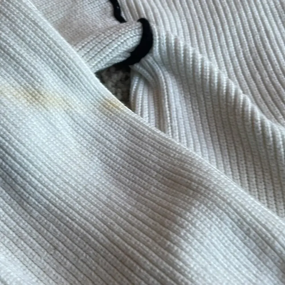 MICHAEL STARS Ribbed Knit Crewneck White & Black Sweater Size S - Picture 3 of 5